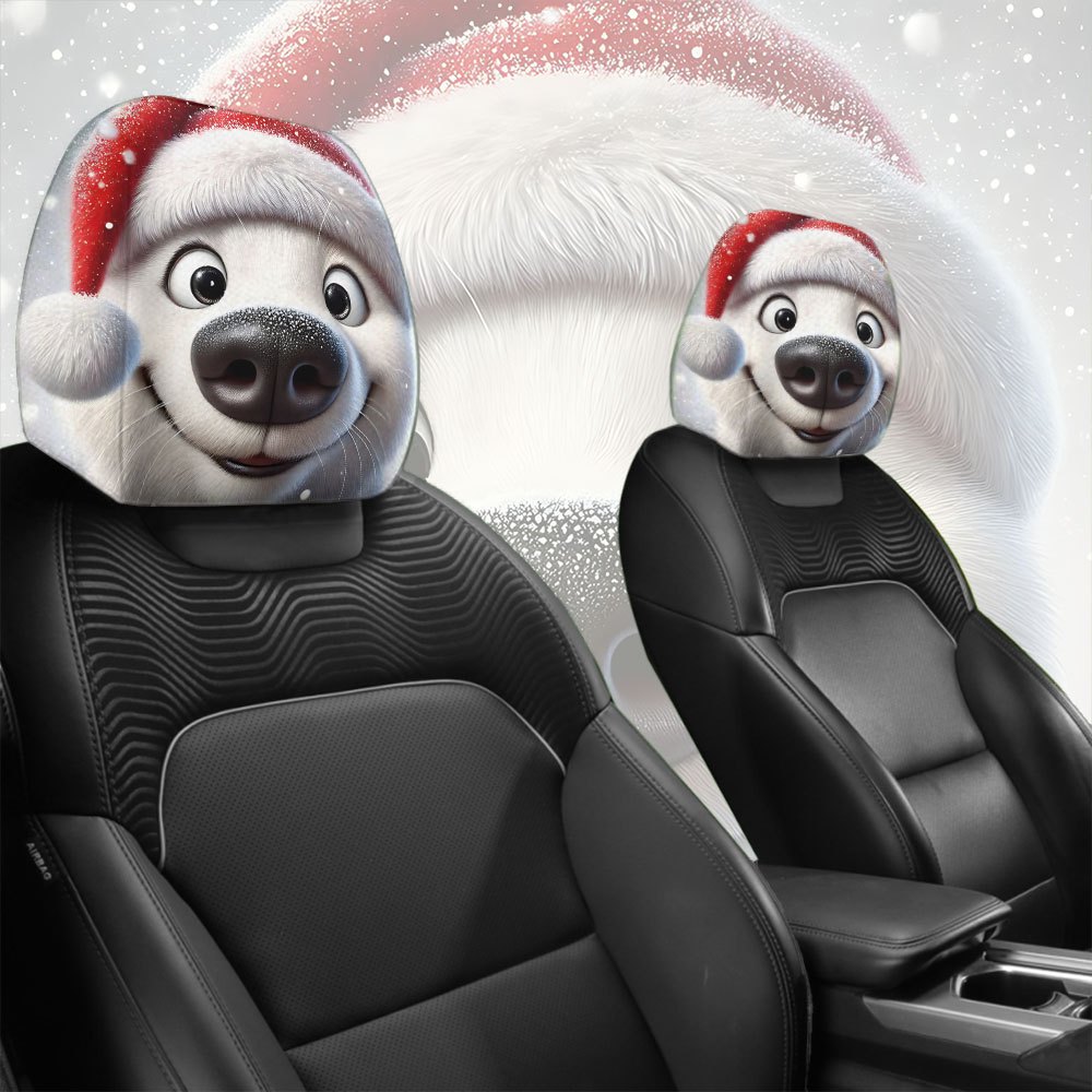 Car Accessories Xmas - 2 cappelli natalizi, simpatici copripoggiatesta per