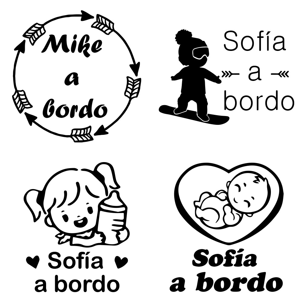 Car Accessories For Baby - 1pc vinile bambino a bordo colorato