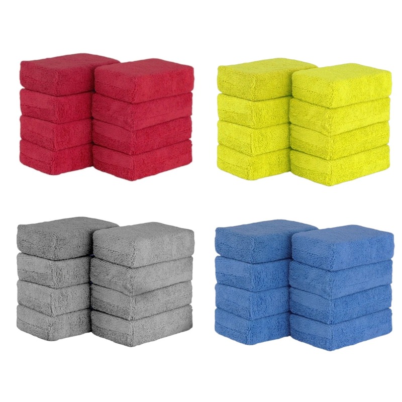 Car Wax Polishing Pad - Set di 8 Applicatori in Microfibra