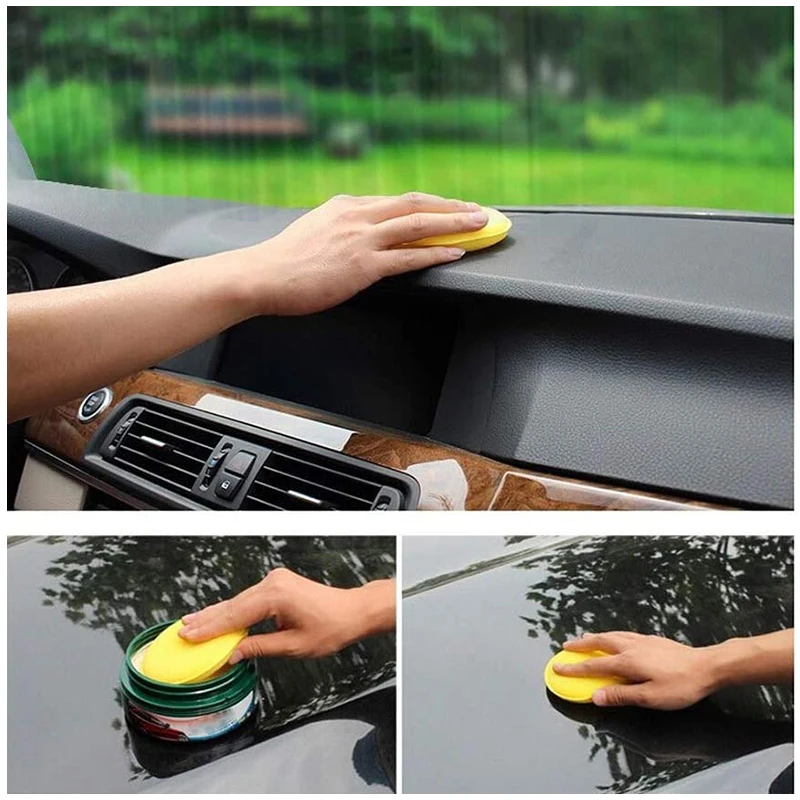 Car Wax Polishing Pad - 12 Pezzi di Spugne Rotonde in