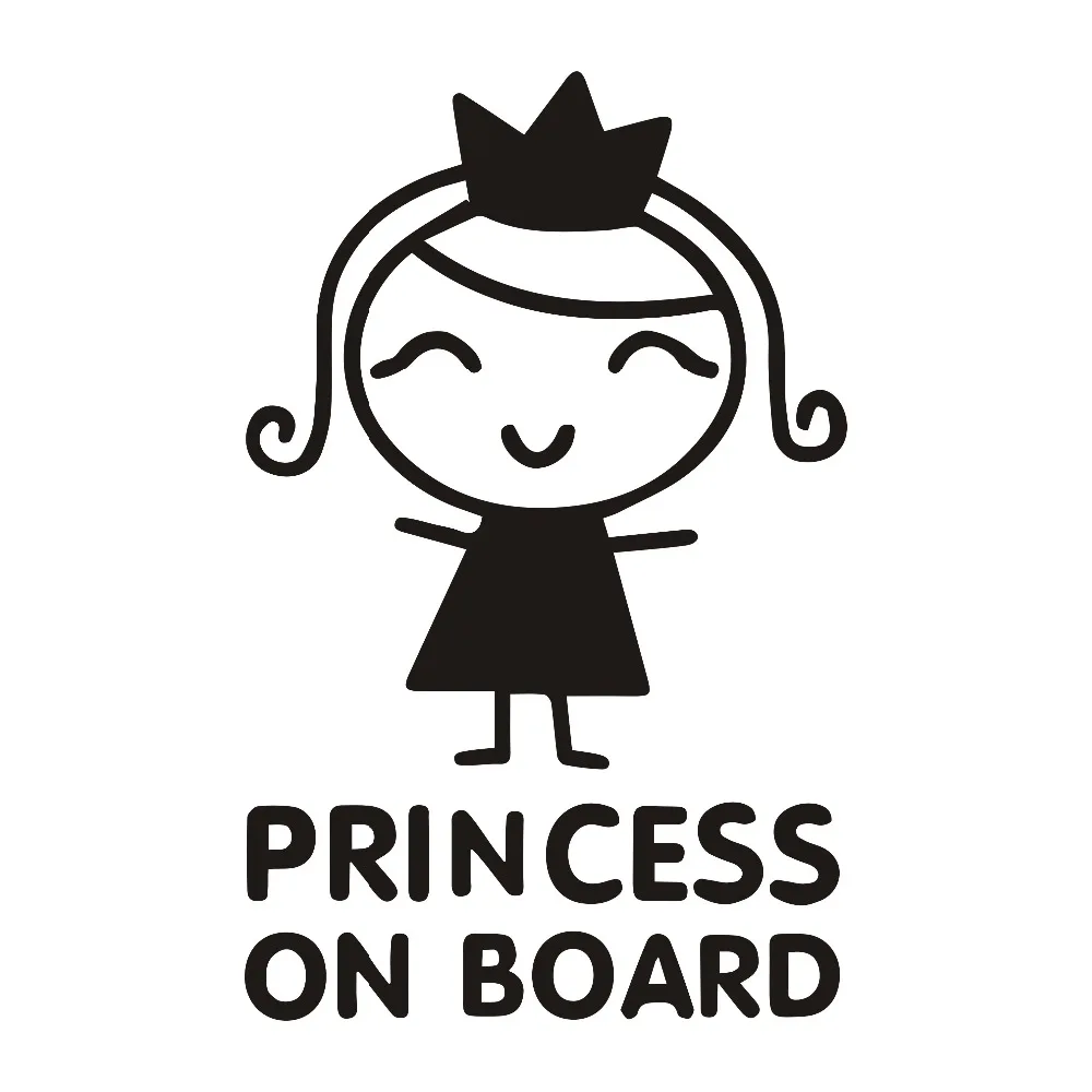 Car Accessories For Baby - Adesivi per auto personalità principessa a