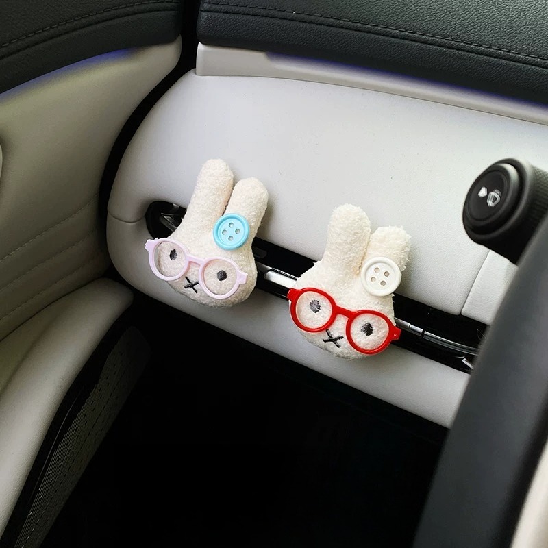 Car Accessories Perfume - Simpatico Coniglio con Occhiali, Clip Profumatore