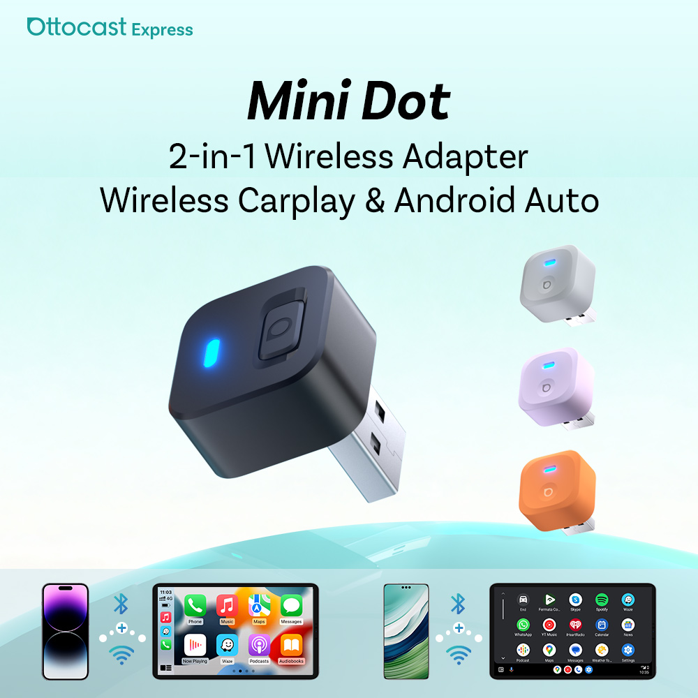Car Accessories Youtube - OTTOCAST Mini Dot Wireless CarPlay Android