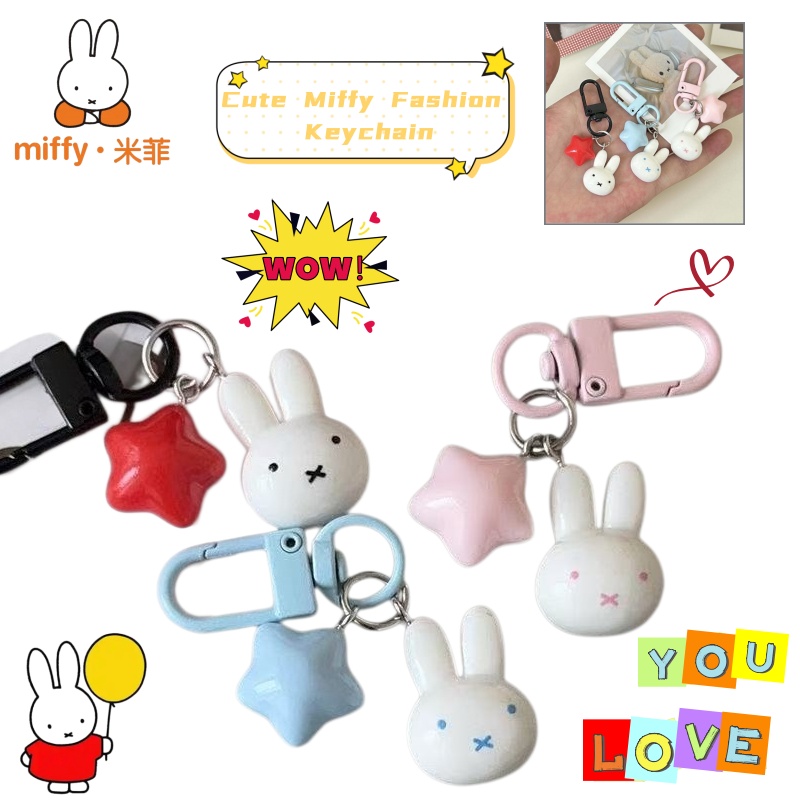 Car Accessories You Need - Portachiavi Kawaii Miffy, Simpatico Coniglio con
