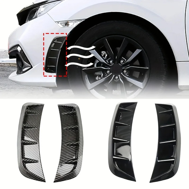 Car Accessories You Need - 2 Pezzi Adesivi Neri in Fibra