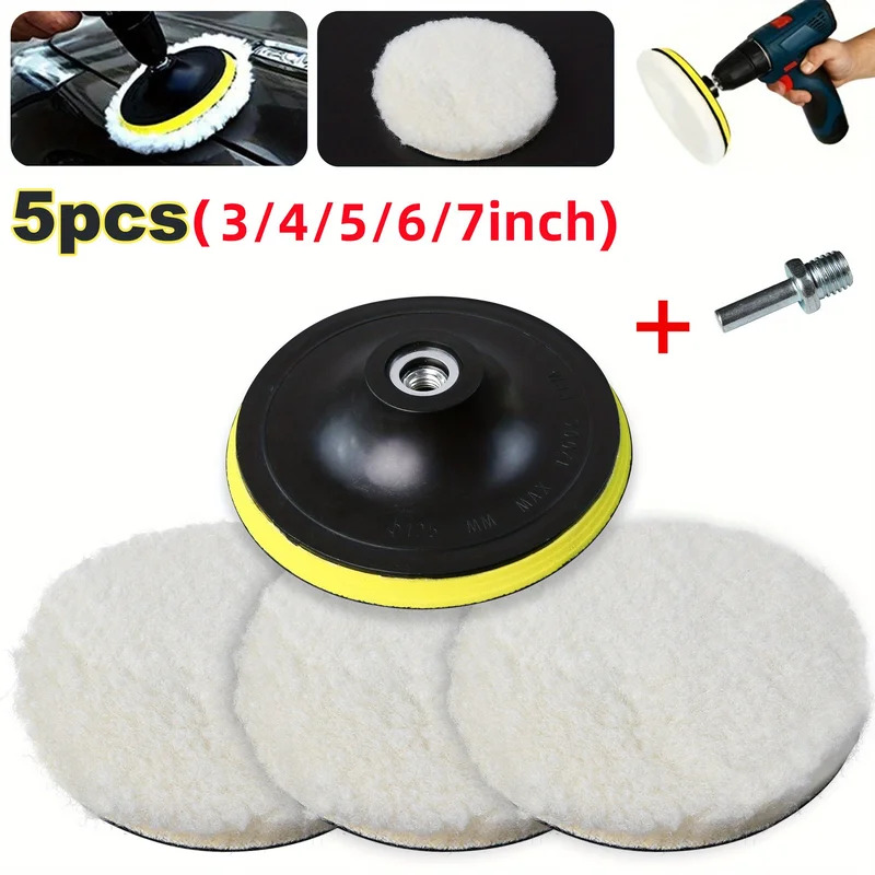 5PCS 7/6/5/4/3 pollici Auto Lu - Car Wax Polishing Pad recensione e prezzo