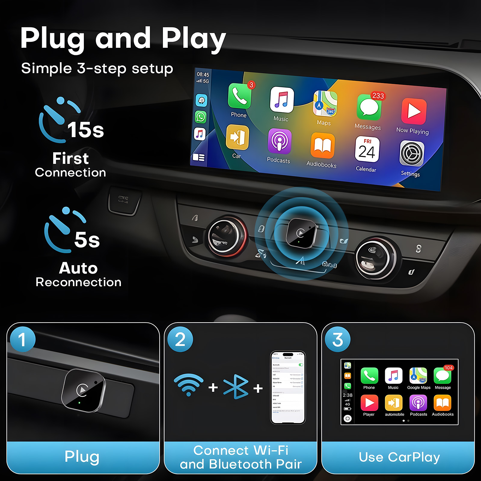 Adattatore CarPlay Wireless 20 - Car Accessories Youtube recensione e prezzo